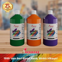 Yeşil-Mor-Turuncu Akrilik Boya 3'lü Set 3x1000gr