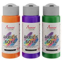 Yeşil-Mor-Turuncu Akrilik Boya 3'lü Set 3x60ml