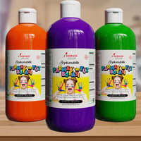 Yeşil-Mor-Turuncu Parmak Boyası 3'lü Set 3x500gr