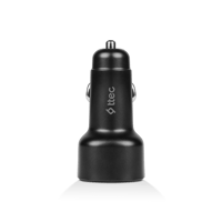 2CKP02LS ttec SmartCharger Duo PD 48W Araç Hızlı Şarj Aleti USB-C+USB-A - USB-C-Lightning Kablo Siyah
