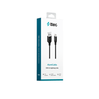 2DK16S ttec AlumiCable USB-A - Lightning Şarj Kablosu Siyah