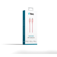 2DK41RA ttec AlumiCable USB-C - Lightning Hızlı Şarj Kablosu 150cm Roze Altın