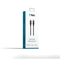 2DK41S ttec AlumiCable USB-C - Lightning Hızlı Şarj Kablosu 150cm Siyah