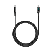 2DK57S ttec AlumiCable LCD USB-C – USB-C 100W PD/QC 150cm Hızlı Şarj/Data Kablosu ,Siyah