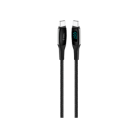 2DK57S ttec AlumiCable LCD USB-C – USB-C 100W PD/QC 150cm Hızlı Şarj/Data Kablosu ,Siyah