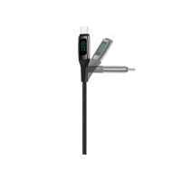 2DK57S ttec AlumiCable LCD USB-C – USB-C 100W PD/QC 150cm Hızlı Şarj/Data Kablosu ,Siyah