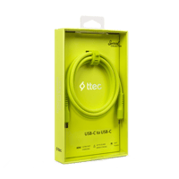 2DK59NS ttec USB-C - USB-C 120cm 60W PD/QC Hızlı Şarj/Data Kablosu Neon Sarı