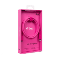 2DK60NP ttec USB-C - Lightning Hızlı Şarj Kablosu 120cm Neon Pembe