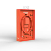 2SCG20CNT ttec SmartCharger GAN 20W PD Seyahat Hızlı Şarj Aleti + USB-C - USB-C 3A Kablo Neon Neon Turuncu