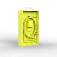 2SCG20LNS ttec SmartCharger GAN 20W PD Seyahat Hızlı Şarj Aleti + USB-C - Lightning 120cm Kablo Neon Neon Sarı