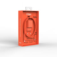 2SCG20LNT ttec SmartCharger GAN 20W PD Seyahat Hızlı Şarj Aleti + USB-C - Lightning 120cm Kablo Neon Neon Turuncu