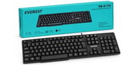 Everest KB-617U Siyah 2MT Bakır Kablolu USB F Standart Klavye