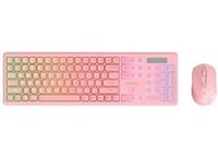 Everest KM-319BT Pembe 2.4G+BT1+BT2 Çoklu Cihaz Bağlantılı Q Set Kablosuz Klavye + Mouse