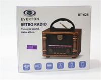 Everton Rt-628  Retro Vibes Bluetooth Fm-Usb-Tf-Aux Şarjlı Nostaljik Radyo Led
