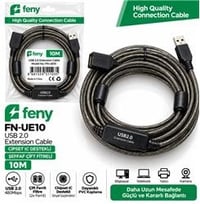 Feny FN-UE10 10mt Usb Uzatma Kablo 2.0 Extension Cipsed Destekli Çift Filtreli