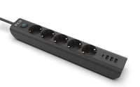 INCA IPW-44TU 5li 1,5mt Siyah 3Usb+Typ-C Akım Korumalı  Led Tuşlu Priz