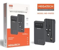 Megatech MG-PW10S 10.000 Mah Siyah Powerbank Digital Gösterge Hızlı Şarj