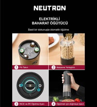 NEUTRON NTL-PG-03 DIŞTAN AYARLI TUZ/BAHARAT ÖĞÜTÜCÜ TEKLİ