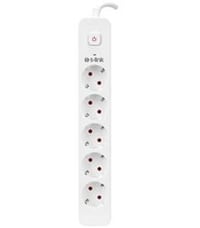 S-link SPG501S 1.5m 1.5mm 100 yüzde  Bakır 750 Joule 5 li Anahtarlı Akım Korumalı Priz