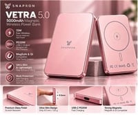 Snapron Snppb01-07 Pembe 5000 mah Pd 20W USB- C MAGSAFE Ultra Silim ( Magnetic Wireless)