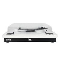 UMİE Bemol Beyaz Piano Kaplama 10W BT İN, BT OUT, RCA, USB Özellikli Nostaljik Pikap