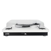 UMİE Bemol Beyaz Piano Kaplama 10W BT İN, BT OUT, RCA, USB Özellikli Nostaljik Pikap