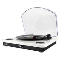 UMİE Bemol Beyaz Piano Kaplama 10W BT İN, BT OUT, RCA, USB Özellikli Nostaljik Pikap