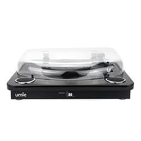 UMİE Bemol Siyah Piano Kaplama 10W BT İN, BT OUT, RCA, USB Özellikli Nostaljik Pikap