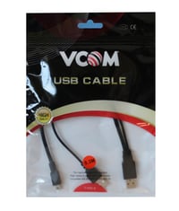 Vcom Usb 2.0 2-Mini Usb 5Pin Black 0.3M
