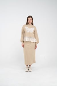 Danter Detaylı Kelebek Nakışlı İkili Takım | K8068