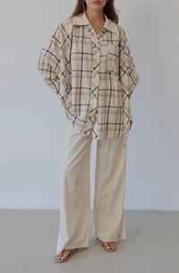 Ekose Desenli Oversize Takım  1816