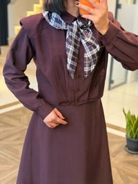 Fular Detaylı İkili Takım K1875 Bordo