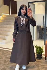 Fular Detaylı İkili Takım K1875 Kahve 