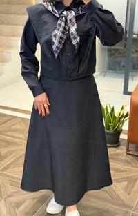 Fular Detaylı İkili Takım K1875 Lacivert