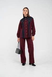 Kadife Jean Detaylı İkili Takım K1744