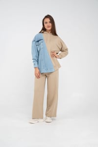 Kapüşonlu Denim Detaylı İkili Takım K1741