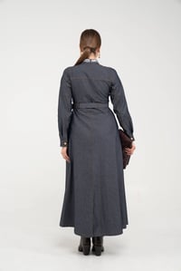 Kuşak Detaylı Denim Elbise K1733