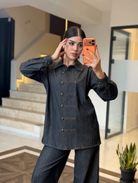 Modern Kesim Denim İkili Kombin K1908 SİYAH