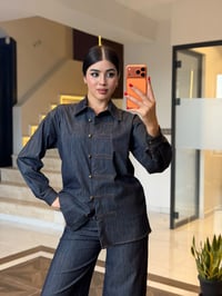 Modern Kesim Denim İkili Kombin K1908 SİYAH