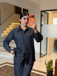 Modern Kesim Denim İkili Kombin K1908 SİYAH