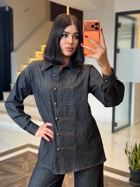 Modern Kesim Denim İkili Kombin K1908 SİYAH