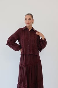 Nakış Detaylı Takım 9061 Bordo