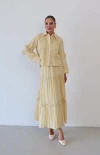 Nakış Detaylı Takım 9061 Sarı