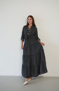 Puantiyeli Elbise Mini Ceket Takım  1850