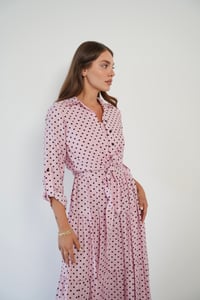 Puantiyeli Elbise Mini Ceket Takım  1850