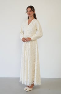 V Yaka Dantel İşlemeli Elbise  1836