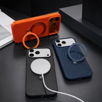 LacivertKumaş Desenli MagSafe Uyumlu Telefon Kılıf