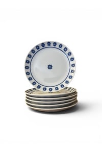 Dijital Desen 6'lı Pasta Tabak 19cm Karo