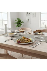 Dijital Desen 6'lI Servis Tabak 25cm Sis