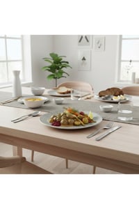 Dijital Desen 6'lI Servis Tabak 25cm Sis